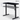 Kowo Black Glass top Electric Standing Desk Dimensions and adjustable height range between 75cm to 120cm.