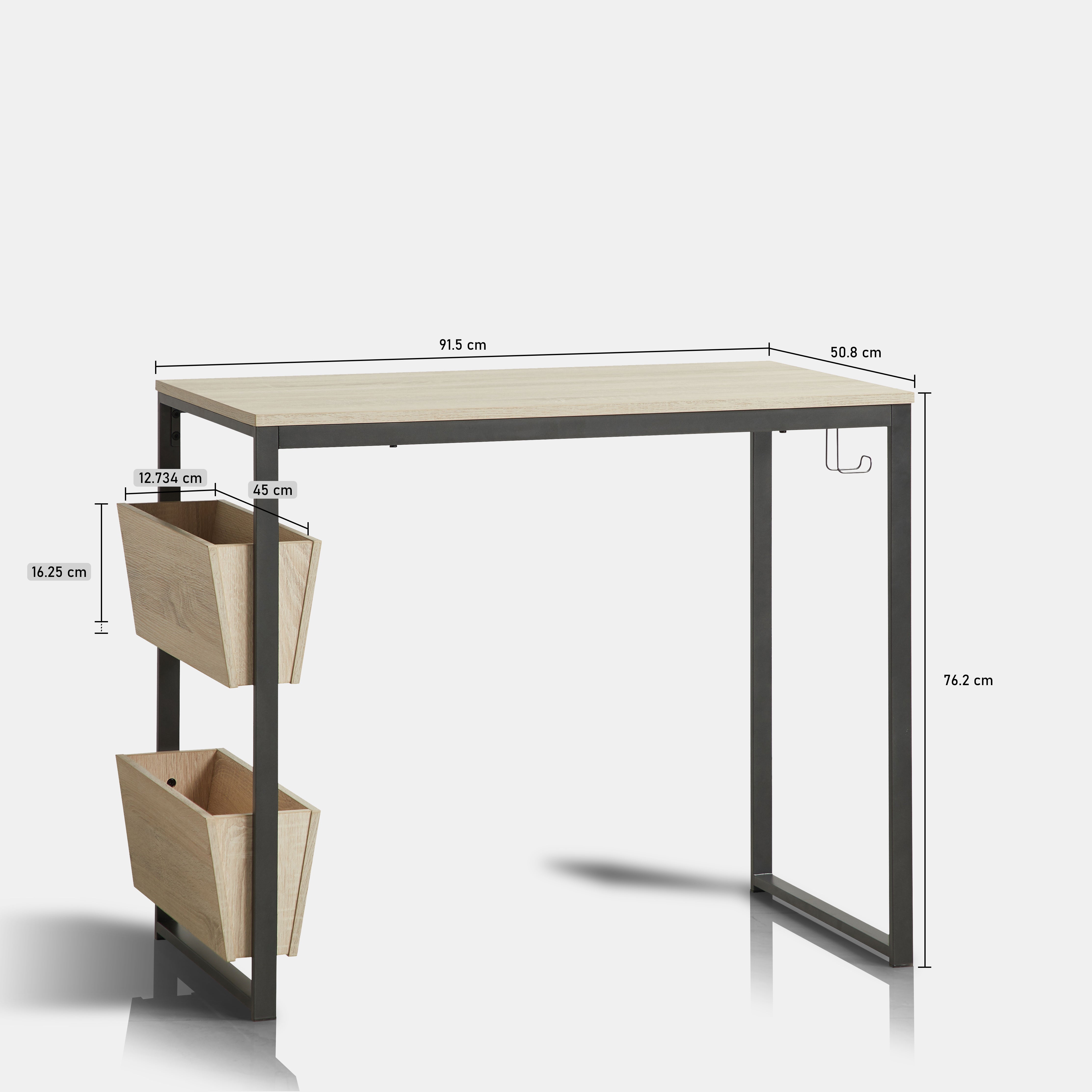 Topside Desk Storage Side Storage Computer Desk – KOWO