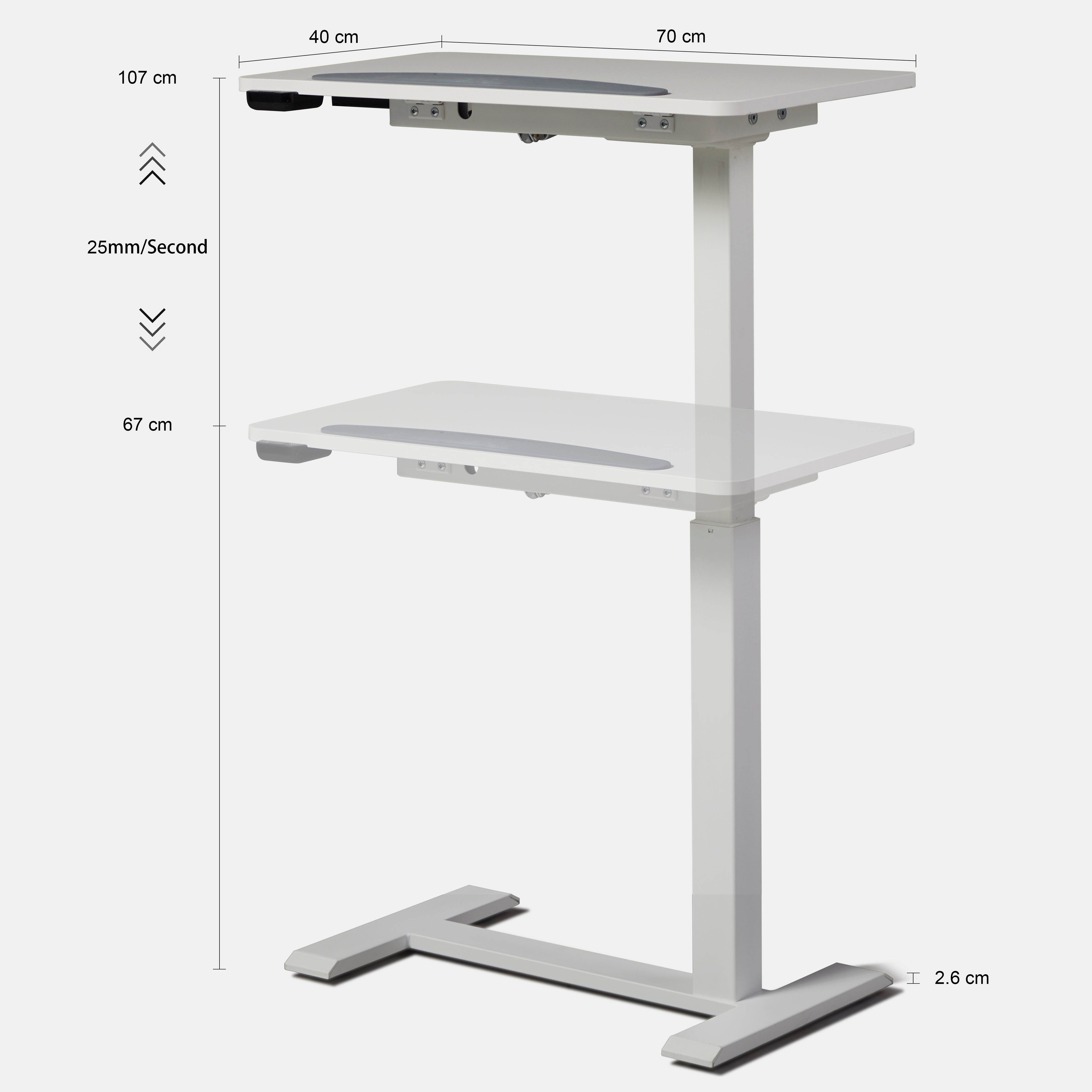 KOWO Electric Adjustable Laptop Desk | Stable, Tilt Top & Portable