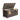 Outdoor storage coffee table in dark brown rattan with tempered glass top