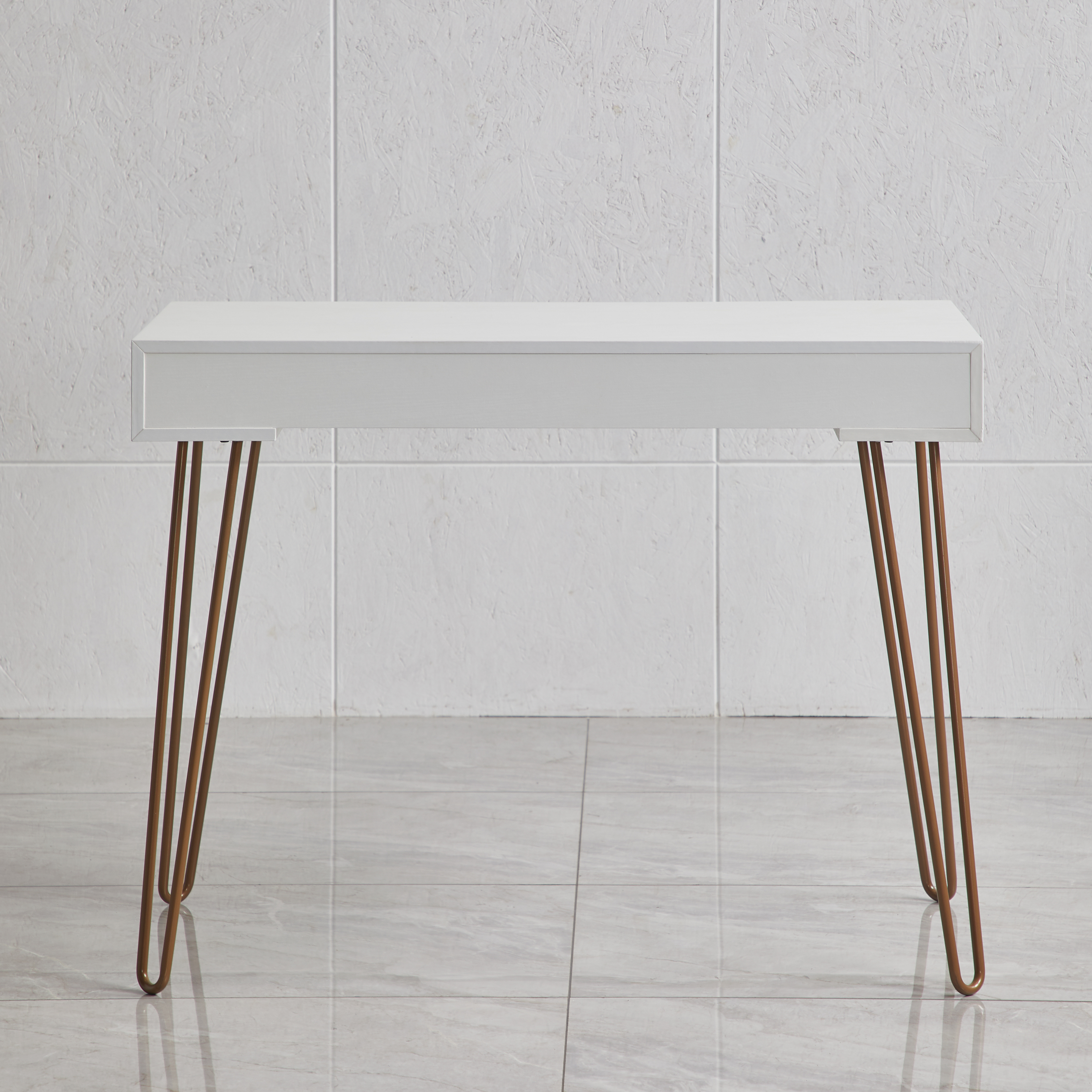 White desk gold hairpin legs deals
